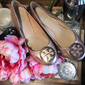 Tory Burch Rose Gold Ballet Flats 🥿